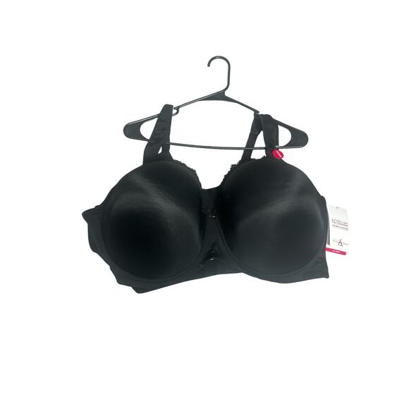 NWT Ashley Stewart BUTTERFLY BRA FULL COVERAGE Size 46DDD Black - Picture 1 of 5
